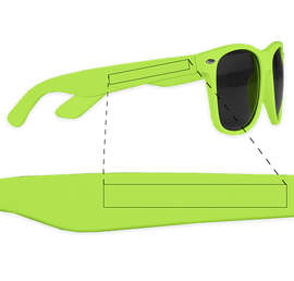 Matte Malibu Sunglasses - Color: Lime Green