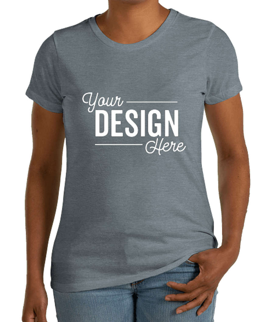 District Women's Tri-Blend T-shirt in Flint Blue Heather