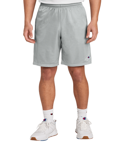 Champion Mesh Pocket Shorts in Athletic Grey