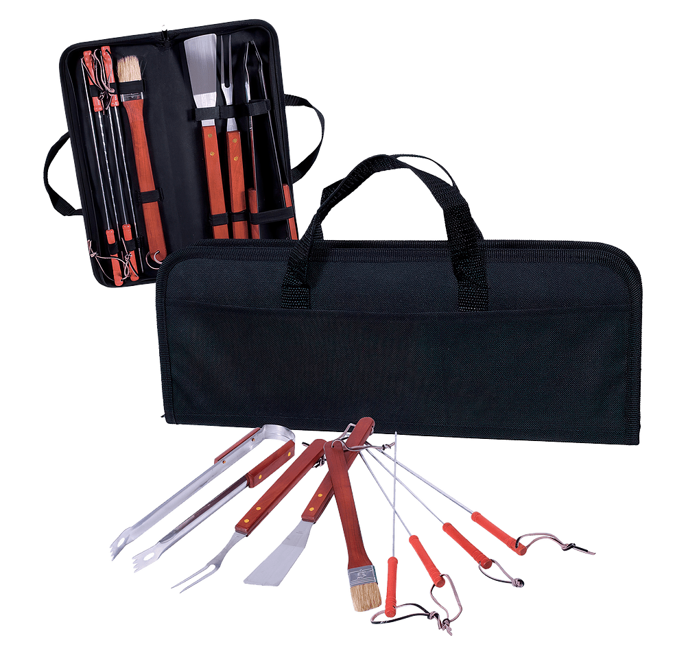 8-Piece BBQ Set with Zippered Case-default
