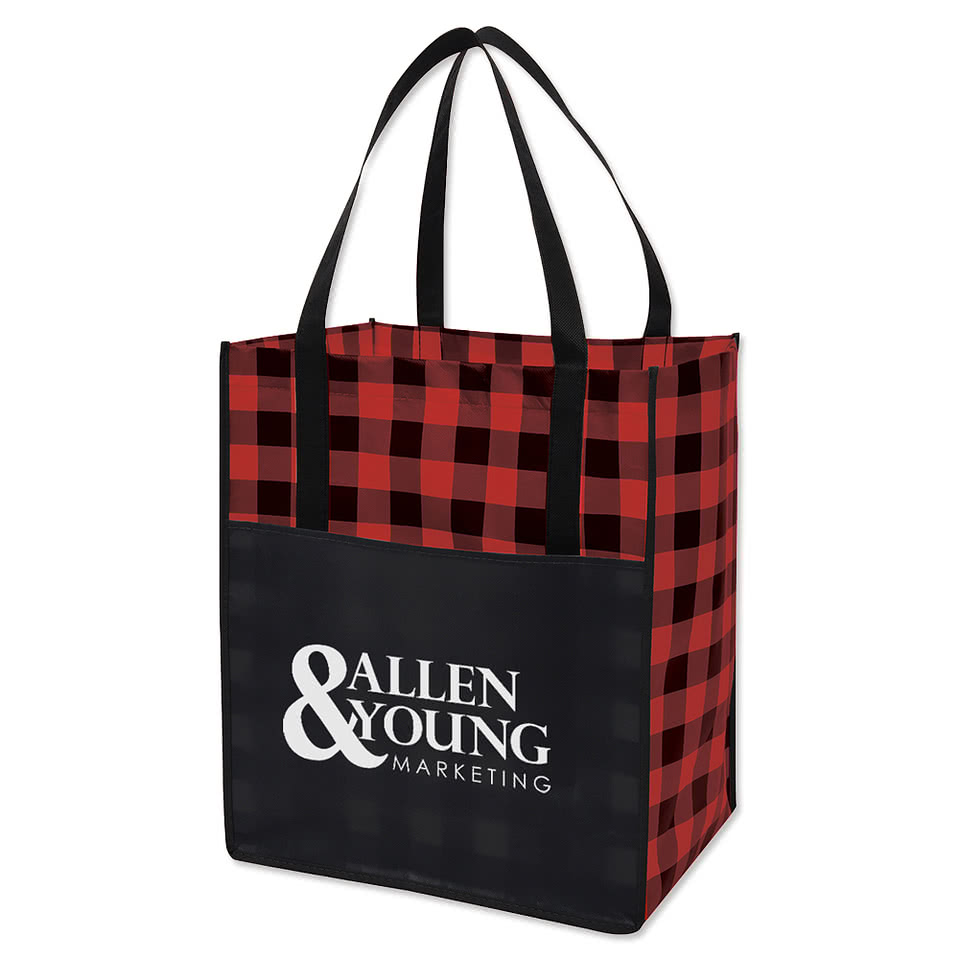 Northwoods Medium Laminated Non-Woven Tote Bag