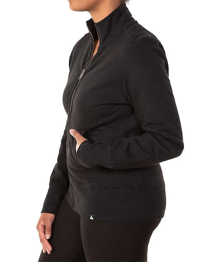 American Giant Women's USA-Made Cadet Collar Full Zip Sweatshirt