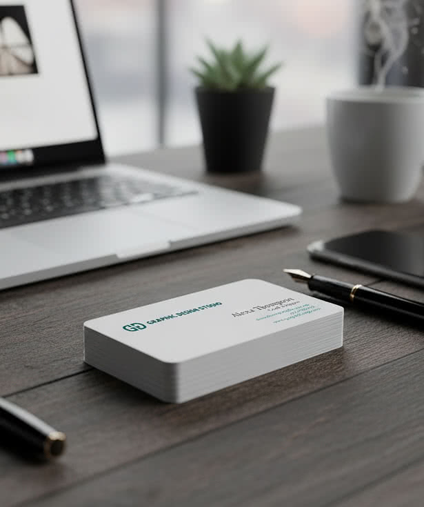 Full Color 2" x 3.5" Horizontal Rounded Corner Business Cards