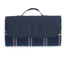 Roll-Up Picnic Blanket - Color: Navy / White