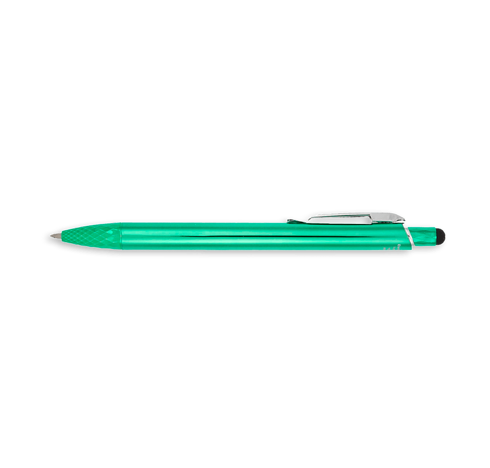 Laser Engraved Brite Recycled Aluminum Gel Stylus Pen (black ink)-default