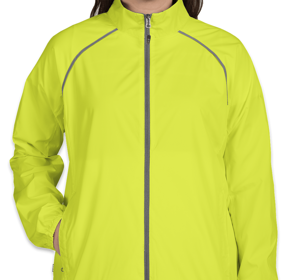 Elevate Women's Egmont Packable Contrast Zipper Windbreaker-default