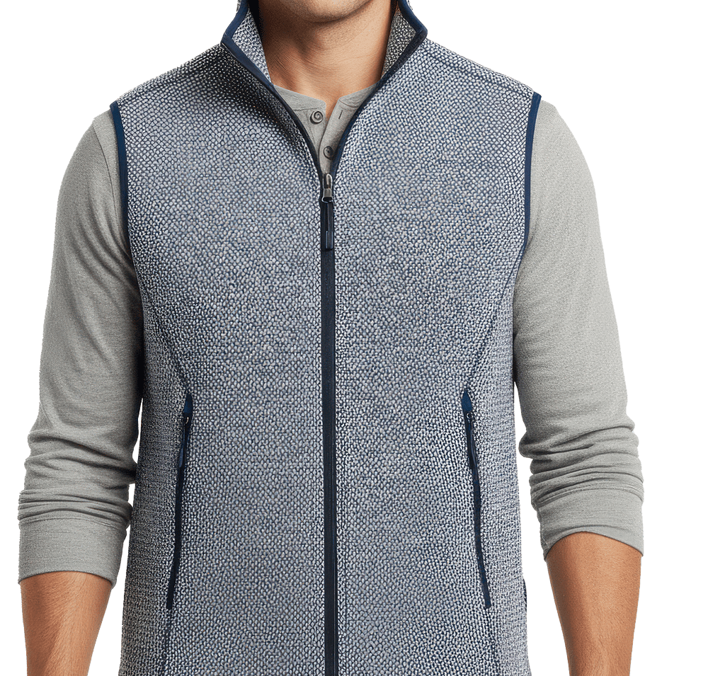 North End Jasper Jacquard Recycled Fleece Vest - Embroidered-default