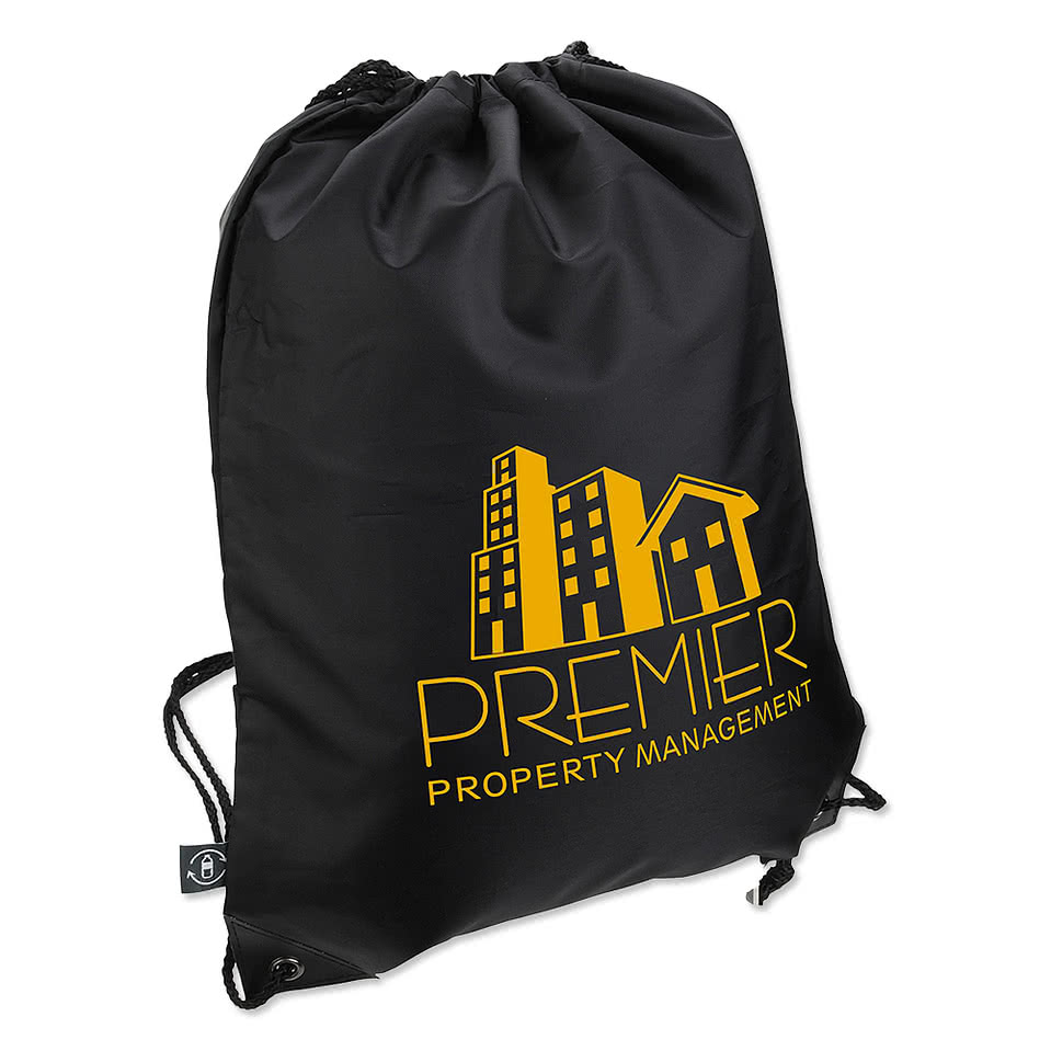 Full Color Grab 'N Go Recycled Drawstring Bag