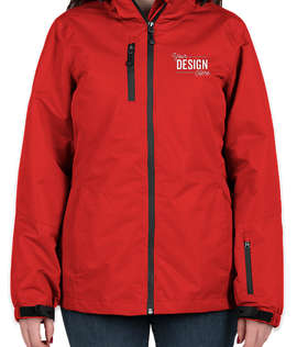 Port Authority Women's 3-in-1 Waterproof Vortex System Jacket - Color: Rich Red / Black