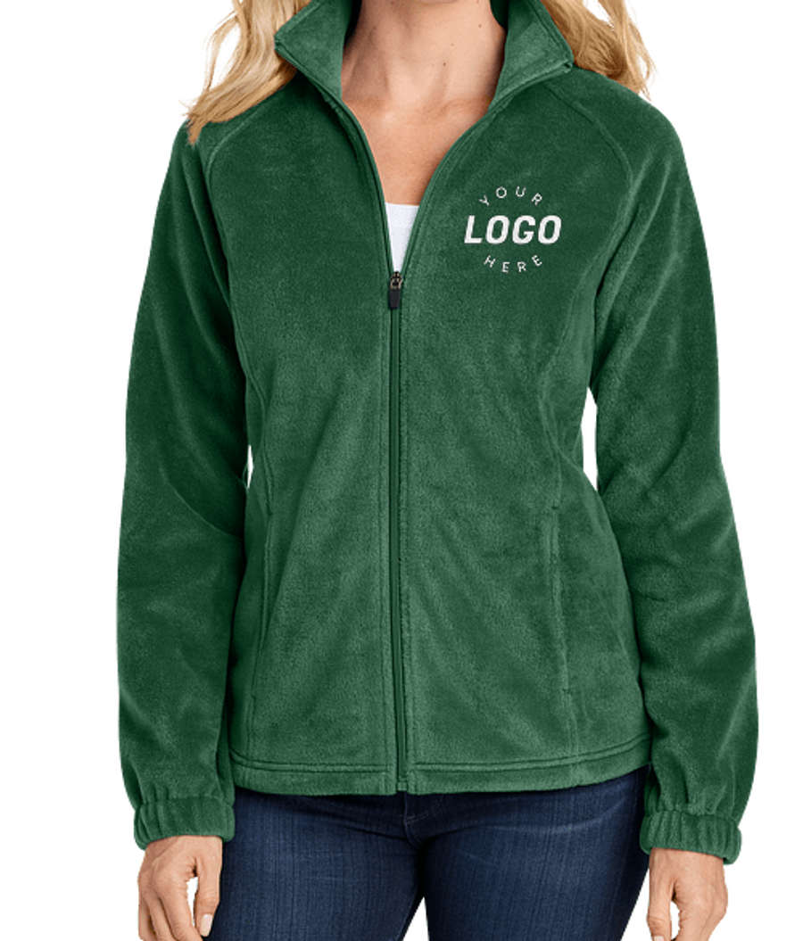 Port Authority Women's Plush Fleece Full Zip Jacket in Dark Green