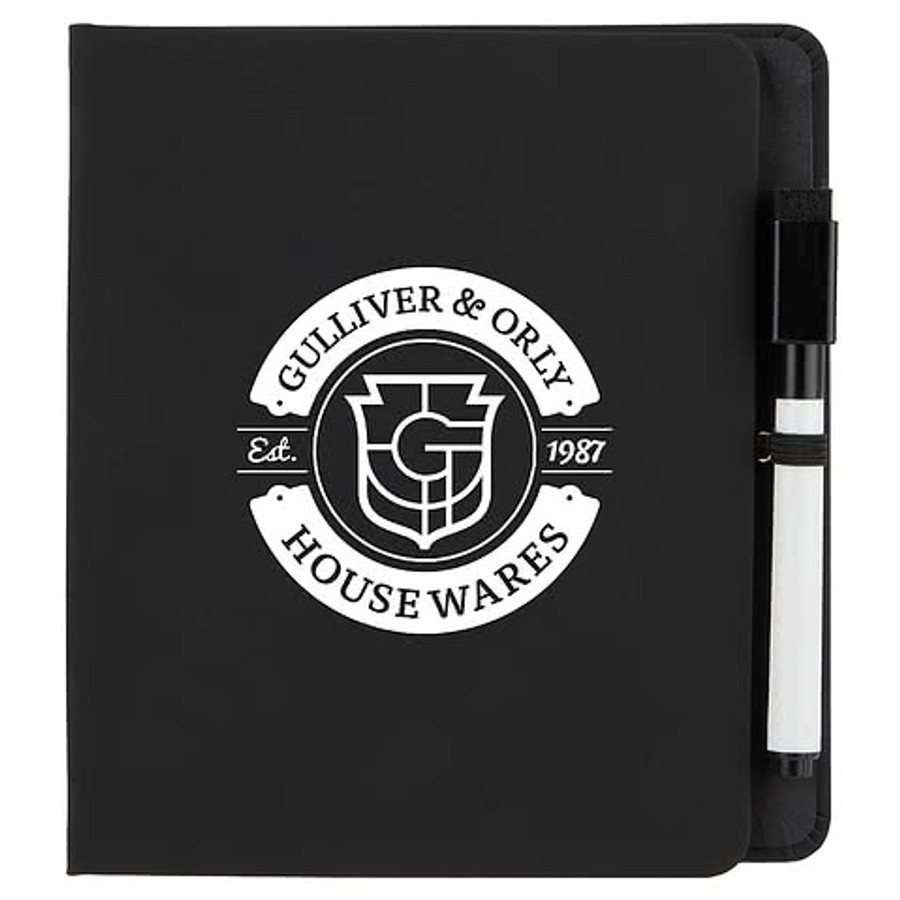 Recycled White Board & Sticky Notes Notepad in Black