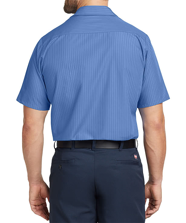 Red Kap Industrial Striped Short Sleeve Work Shirt