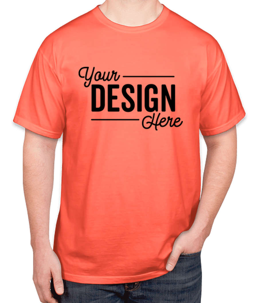 Comfort Colors 100% Cotton T-shirt in Neon Red Orange