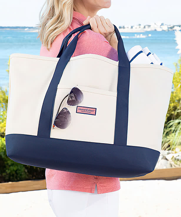 Vineyard Vines Captain Large Canvas Tote Bag