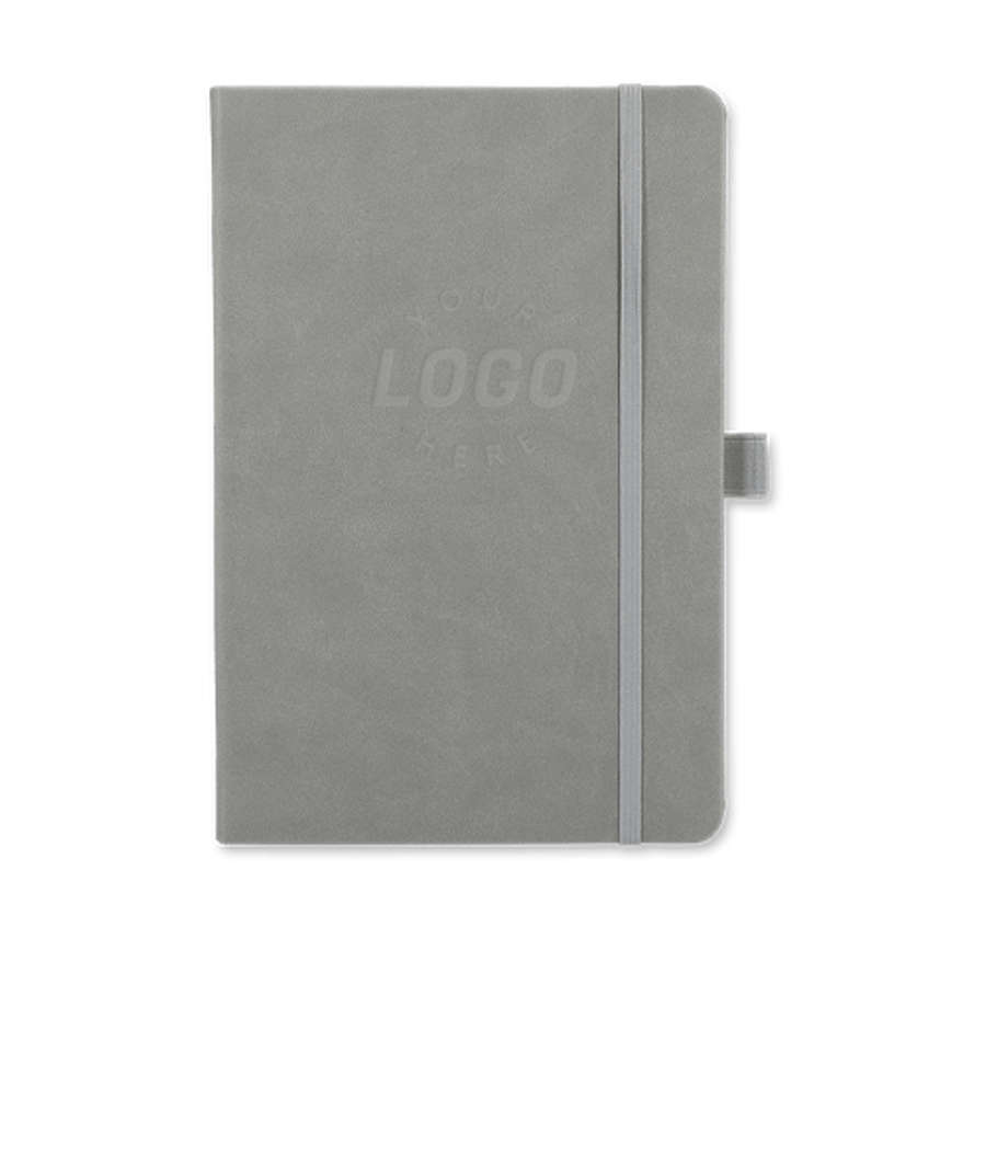 Debossed JournalBooks ® Mano Recycled Hard Cover Notebook in Gray