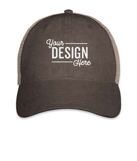 Otto Cap Comfy Fit Unstructured Trucker Hat - Color: Dark Brown / Dark Brown / Khaki