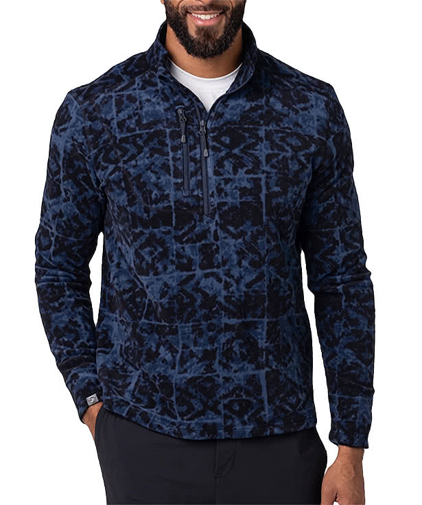 Storm Creek Fireside Recycled Printed Microfleece Quarter-Zip