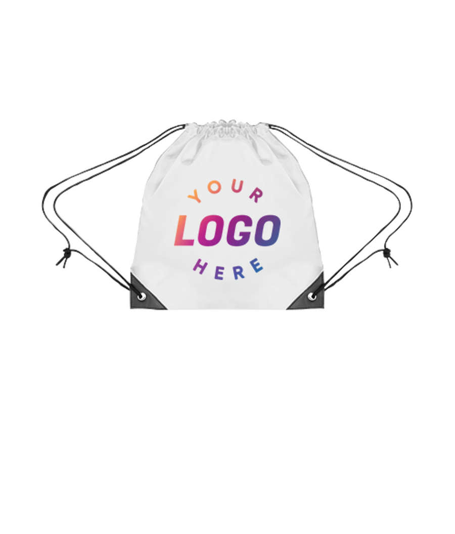 Youth Sports Drawstring Bag in White
