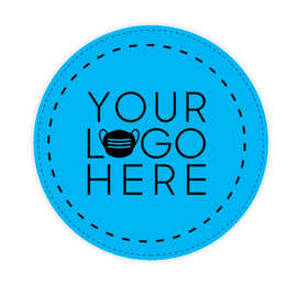 Customized Full Color 12" Circle Floor Decal - Color: Columbia Blue