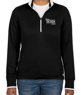Nike Women's Dri-FIT Half Zip Performance Pullover - Color: Black / White