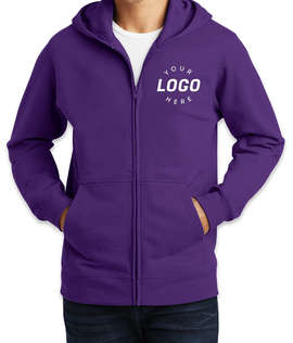 Port & Company Fan Favorite Zip Hoodie - Color: Team Purple