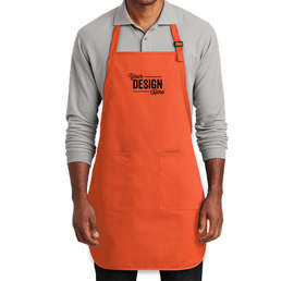 Port Authority Two-Pocket Full Length Apron - Color: Orange