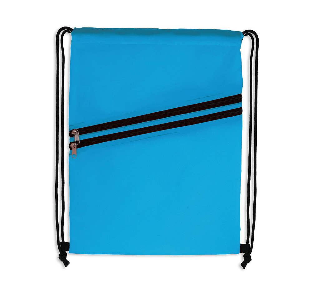 Full Color Neon Multi-Zippered Drawstring Bag-default