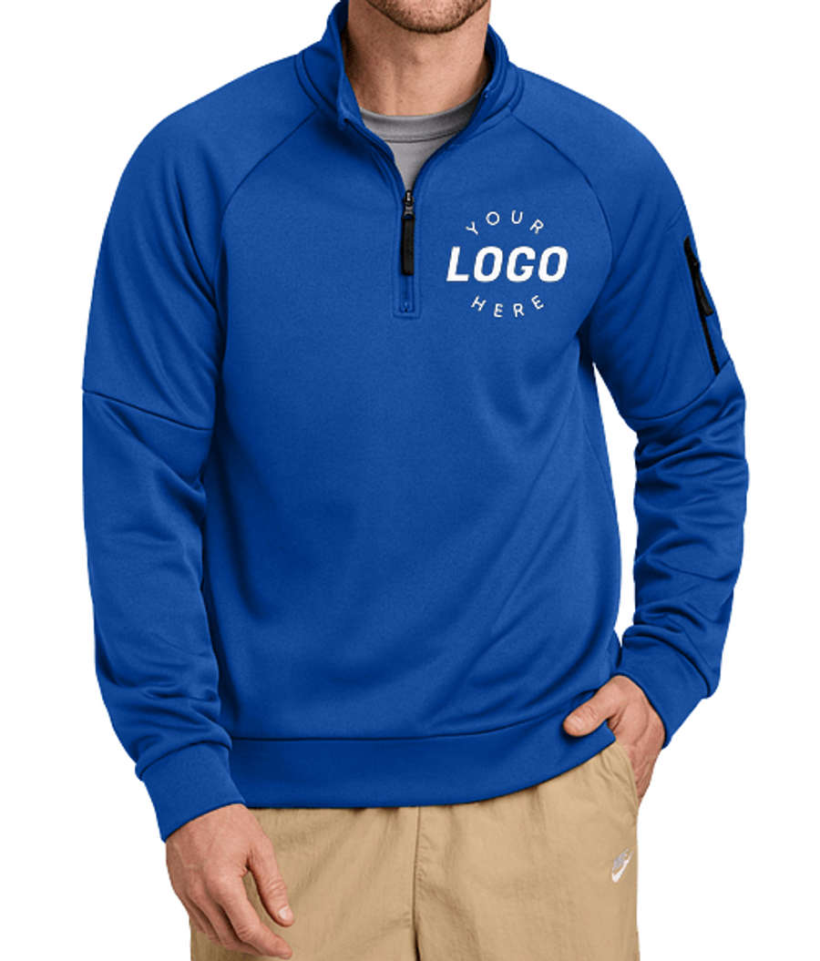 Nike Therma-FIT Pocket Quarter Zip Sweatshirt in Game Royal