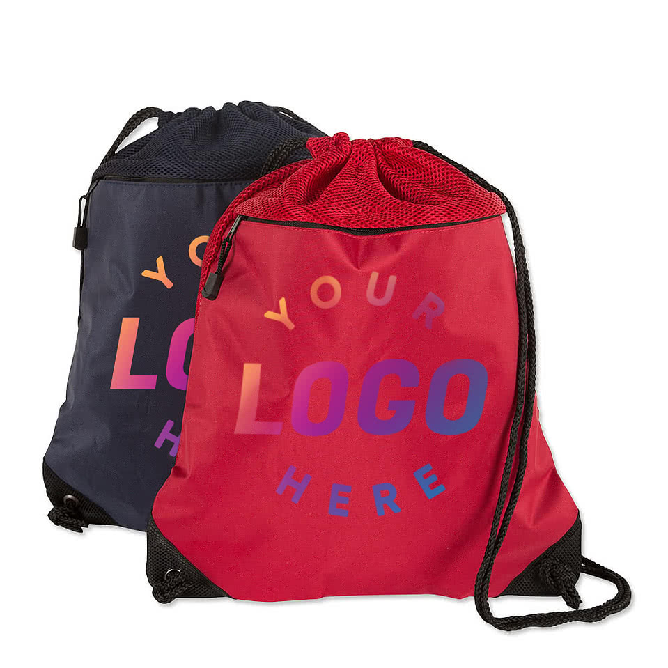 Design Custom Printed Port Authority Mesh Cinchpacks Online at CustomInk