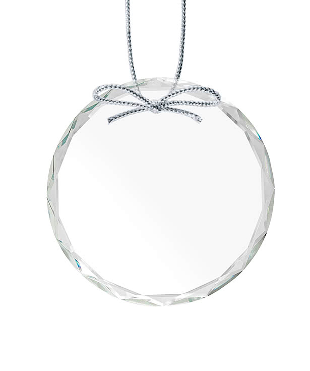 Optical Crystal Round Ornament
