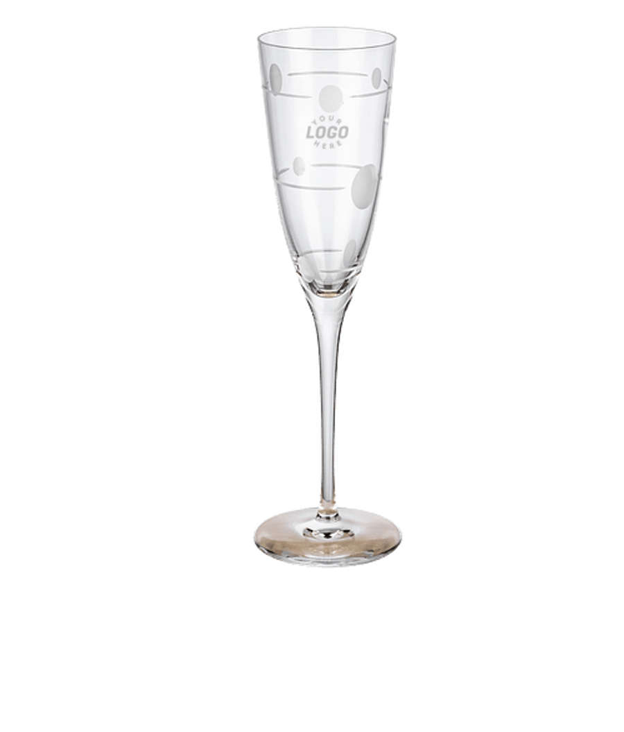 Laser Etched 5.75 oz. Reverie Flute Glass in Clear