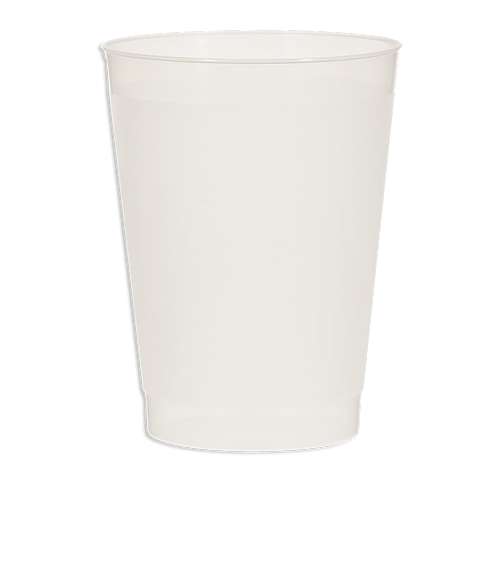 Full Color 10 oz. Frost Flex Plastic Stadium Cup (Case of 500) in Frost Clear