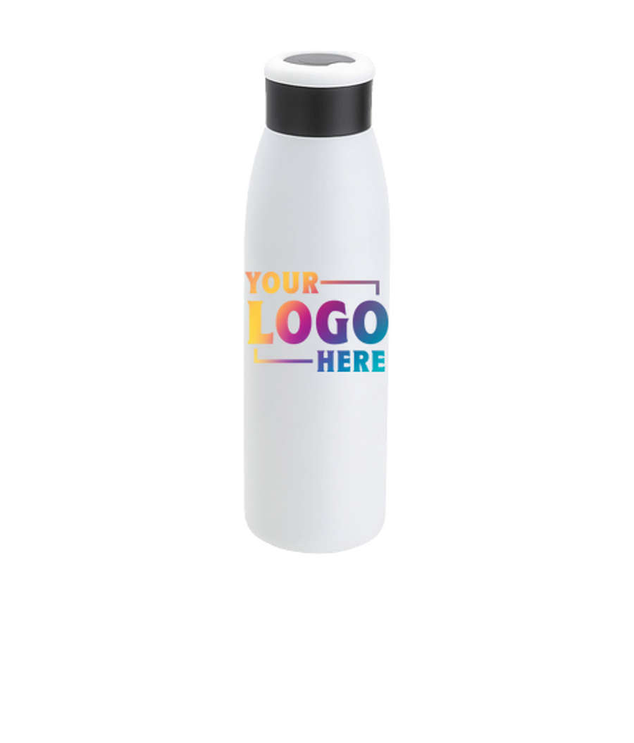18 oz. Aurora Stainless Steel Insulated Copper-Coated Water Bottle in White
