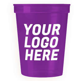 16 oz. Translucent Plastic Stadium Cup - Color: Translucent Purple