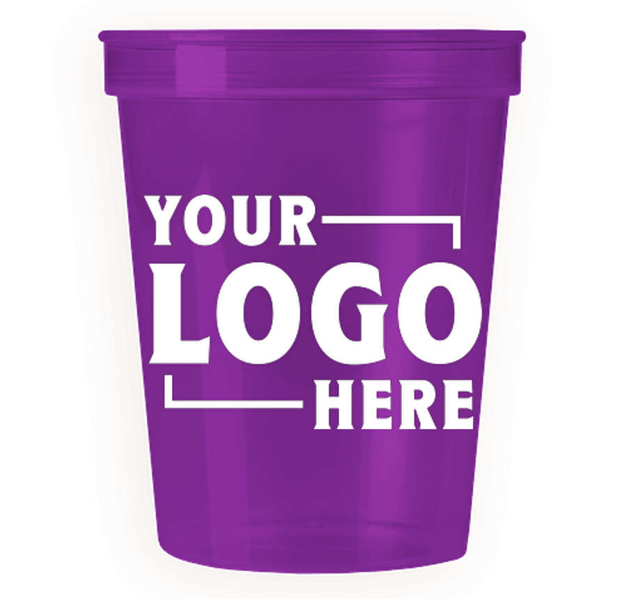 16 oz. Translucent Plastic Stadium Cup in Translucent Purple