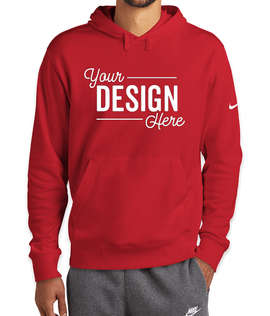 Nike Club Fleece Sleeve Swoosh Pullover Hoodie - Color: University Red