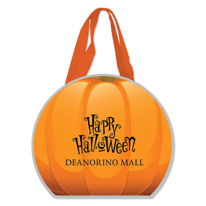 Reflective Halloween Pumpkin Non-Woven Shopper Tote Bag