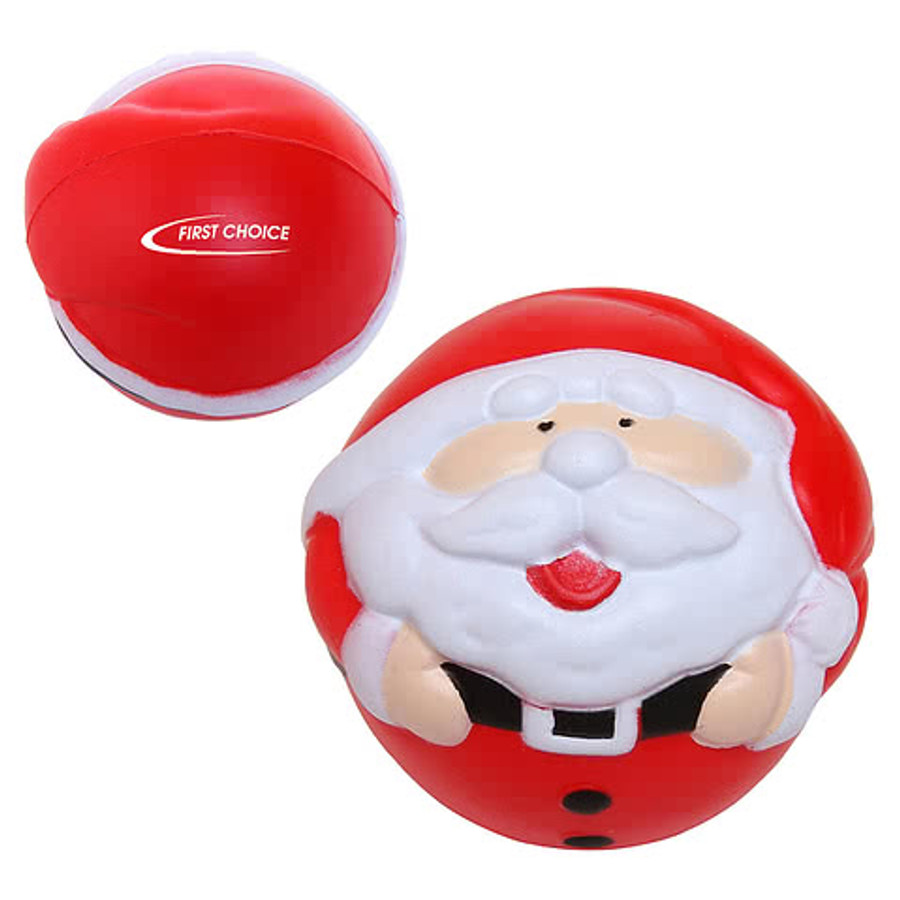 Holiday Christmas Santa Shape Stress Ball in RED