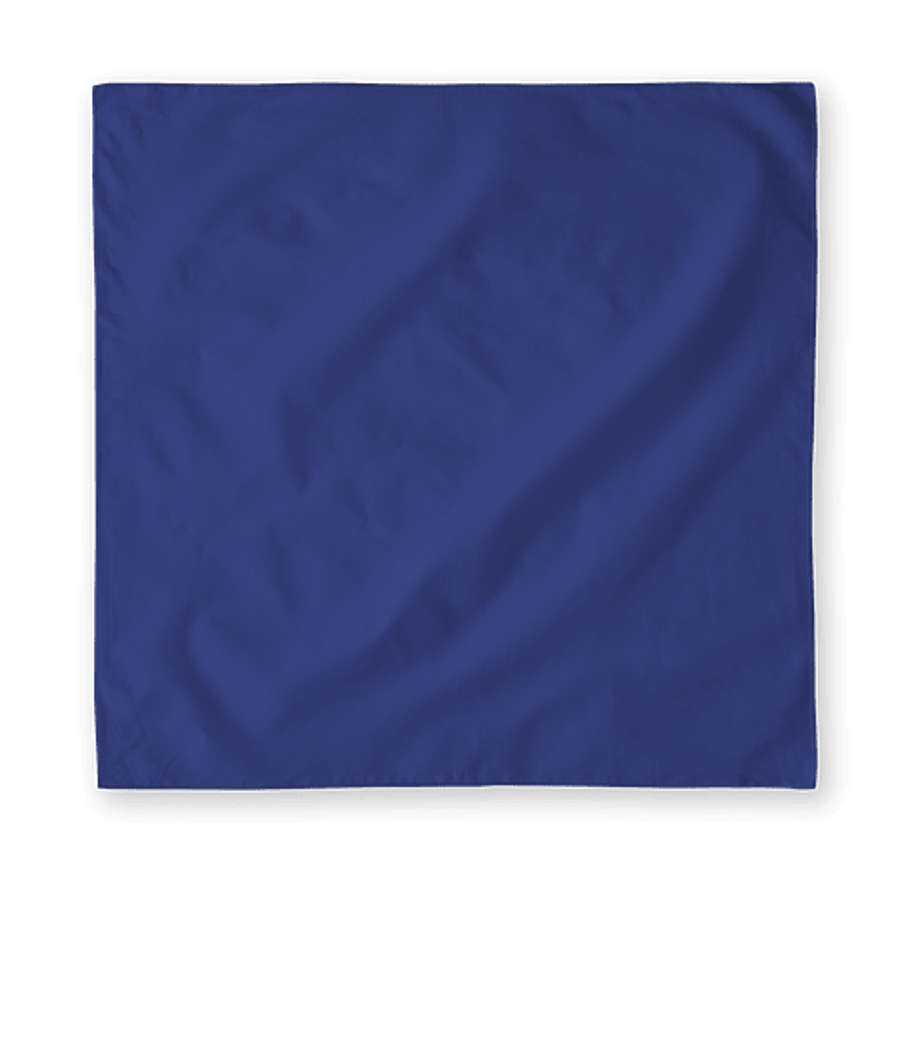 Augusta 100% Cotton Solid Bandana (Centered Design) in Royal