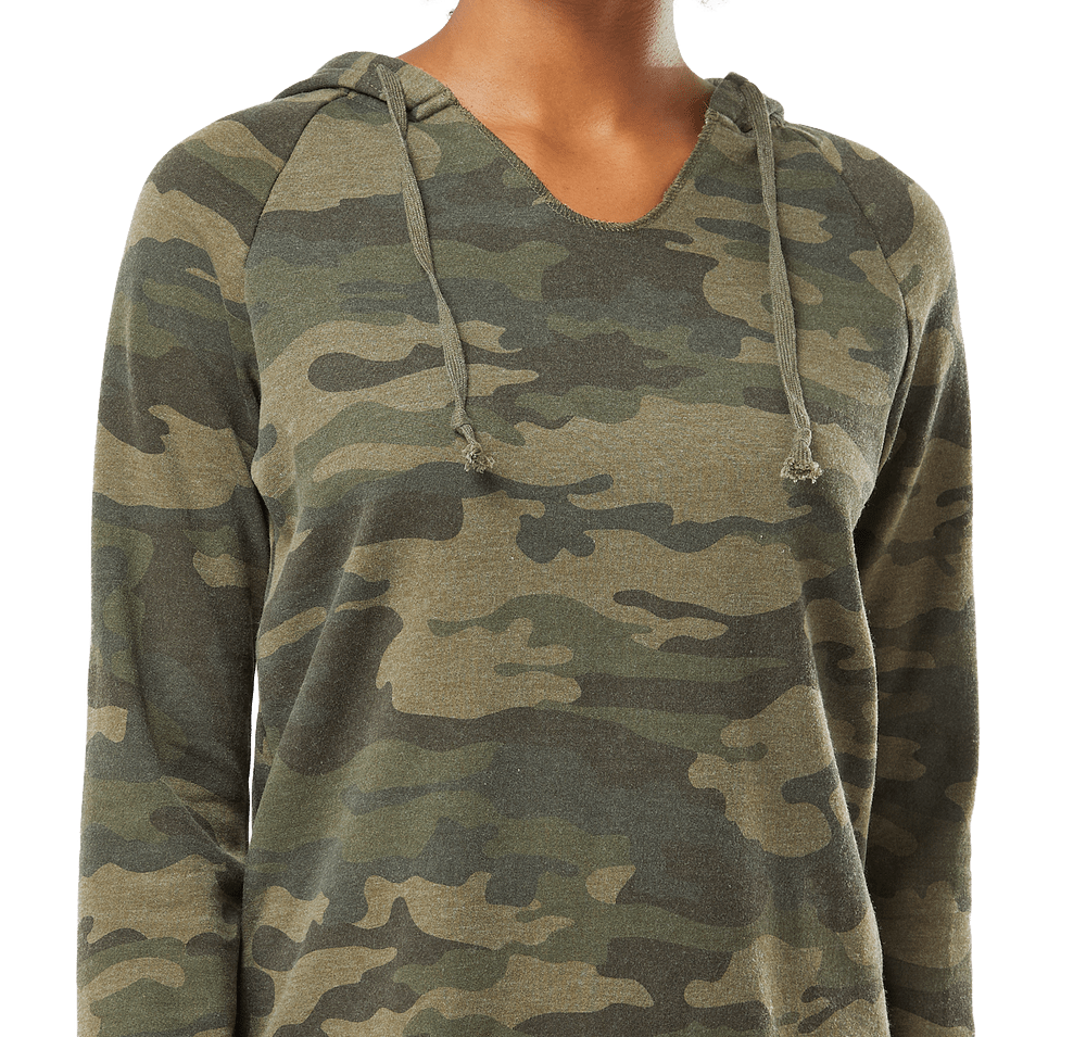 Independent Trading Women’s Lightweight California Wave Wash Pullover Hoodie-default