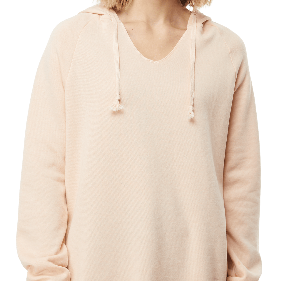 Independent Trading Women’s Lightweight California Wave Wash Pullover Hoodie-default