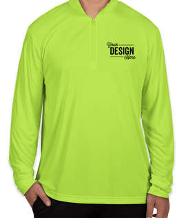 Sport-Tek Competitor Quarter Zip Performance Shirt - Color: Lime Shock