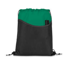 Rivers Non-Woven Drawstring Bag - Color: Green