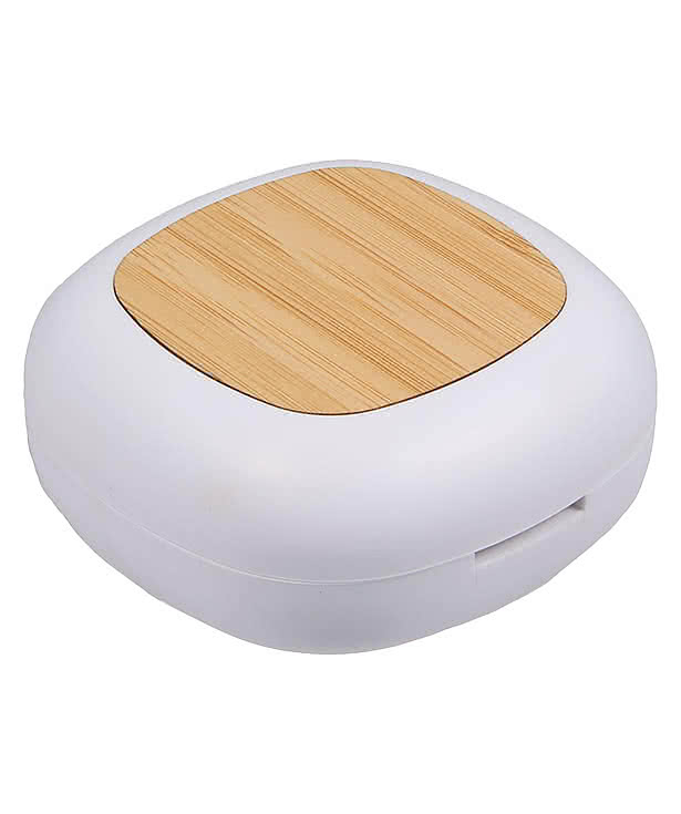Full Color Mini Recycled Personal Diffuser with Bamboo Accent