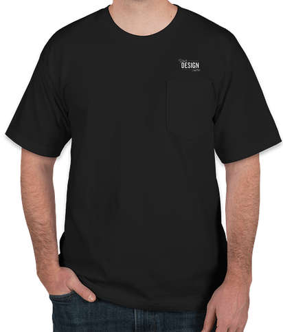 Bayside USA-Made 100% Cotton Pocket T-shirt - Black