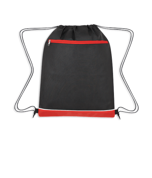 Custom Full Color Ripstop Zippered Drawstring Bag - Design
