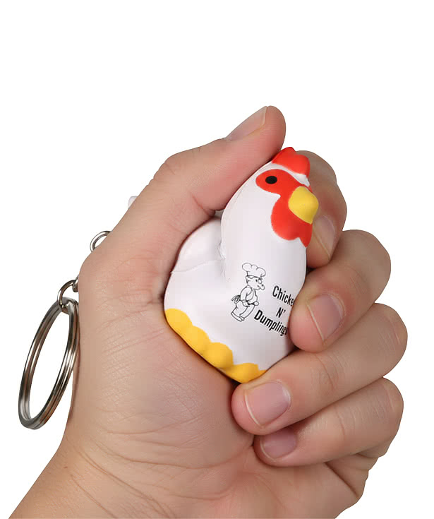 Chicken Stress Reliever Keychain