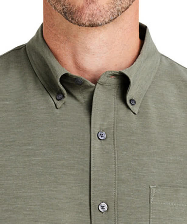 HUK Kona Solid UPF 30 Short Sleeve Work Shirt - Embroidered