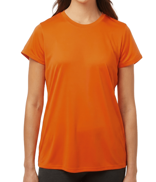 AllPro Women's Interlock UPF 50 Performance Shirt in Deep Orange