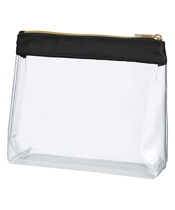 Sadie Satin Clear Cosmetic Bag